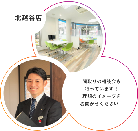 北越店 間取りの相談会も行っています！理想のイメージをお聞かせください！